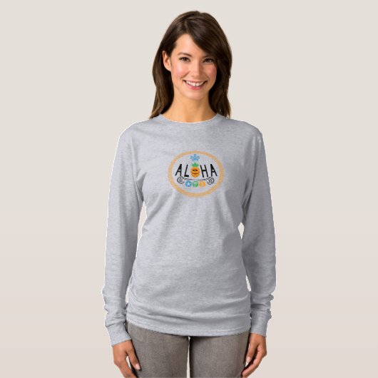 Aloha Pineappdesign - Basic Long Sleeve T - Shirt (Vorne ganz)