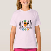Aloha Pineappdesign - Girls' Basic T - Shirt (Vorderseite)