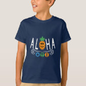Aloha Pineappdesign - Kids' Basic T - Shirt (Vorderseite)
