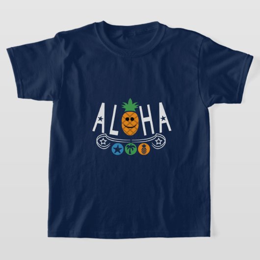 Aloha Pineappdesign - Kids' Basic T - Shirt (Ablage )