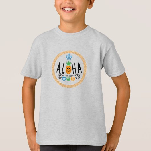 Aloha Pineappdesign - Kids' Basic T - Shirt (Vorderseite)