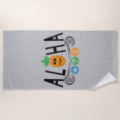 Aloha Pineappdesign - Strandtuch (Vorderseite)