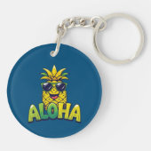 Aloha Pineappesammlung Aquamariner Acrylstoff-Schl Schlüsselanhänger (Rückseite)
