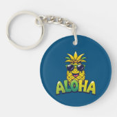 Aloha Pineappesammlung Aquamariner Acrylstoff-Schl Schlüsselanhänger (Vorderseite)