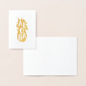 Aloha Pineappgoldfoil Stationery Card Folienkarte (Anzeige)