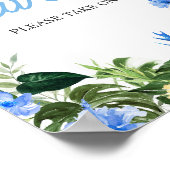 Aloha Pineapple Baby Shower Favors Sign Poster (Ecke)