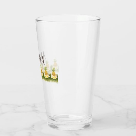Aloha Pineapple Border Glas (Links)