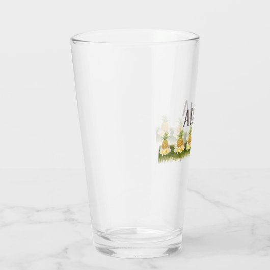 Aloha Pineapple Border Glas (Rechts)