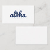 Aloha pineapple LogoColor-Navy Visitenkarte (Vorne/Hinten)