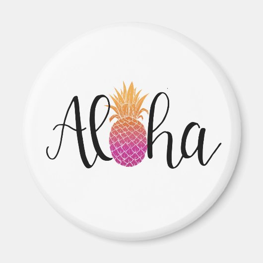 Aloha Pineapple Magnet (Vorne)