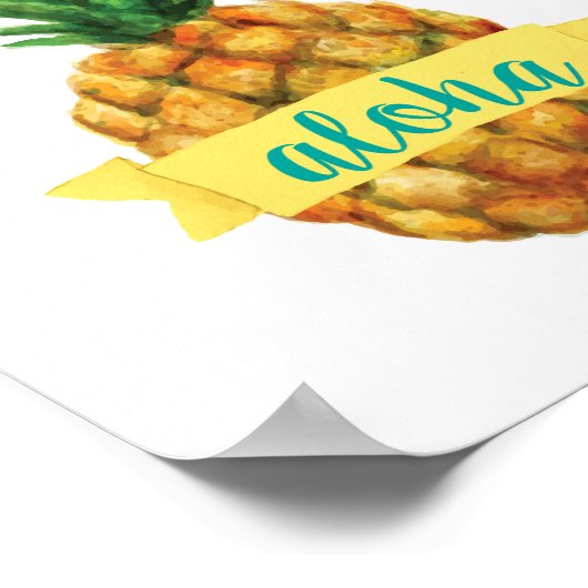Aloha Pineapple Print Poster (Ecke)