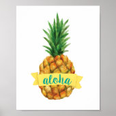 Aloha Pineapple Print Poster (Vorne)