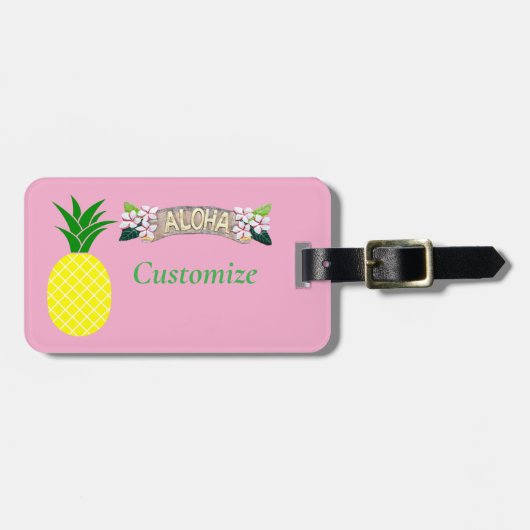 Aloha Pineapple Thunder_Cove Gepäckanhänger (Vorderseite horizontal)
