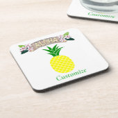 Aloha Pineapple Thunder_Cove Getränkeuntersetzer (Linke Seite)