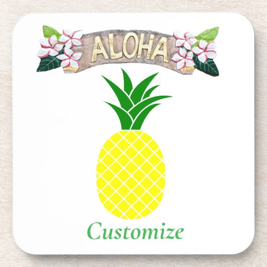 Aloha Pineapple Thunder_Cove Getränkeuntersetzer (Vorderseite)
