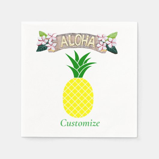 Aloha Pineapple Thunder_Cove Serviette (Vorderseite)