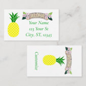 Aloha Pineapple Thunder_Cove Visitenkarte (Vorne/Hinten)