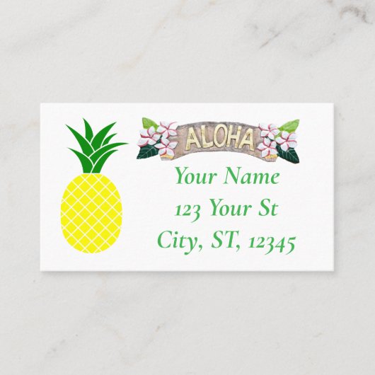 Aloha Pineapple Thunder_Cove Visitenkarte (Vorderseite)