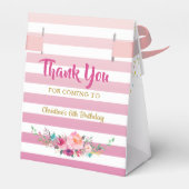 Aloha Pink Ananas Floral Birthday Favor Box Geschenkschachtel (Rückseite)