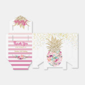 Aloha Pink Ananas Floral Birthday Favor Box Geschenkschachtel (Ungefaltet)