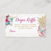 Aloha Pink Ananas Kinderdusche Windelwanne Begleitkarte (Vorderseite)