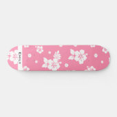 Aloha Pink Classic Hawaiian Seamless Pattern Skateboard (Horizontal)
