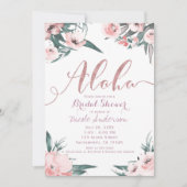Aloha Pink Tropical Summer Floral Brautparty Einladung (Vorderseite)