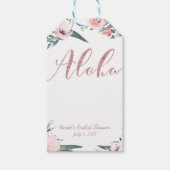 Aloha Pink Tropical Summer Floral Brautparty Geschenkanhänger (Vorderseite)