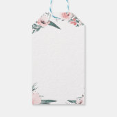 Aloha Pink Tropical Summer Floral Brautparty Geschenkanhänger (Rückseite)