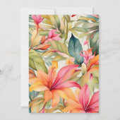 Aloha Pink Tropischer Abschluss Luau Party Einladung (Rückseite)