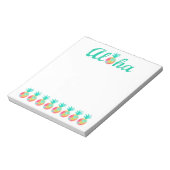 Aloha Pink Wasserfarben Ananas Notizblock (Rotiert)
