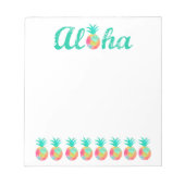 Aloha Pink Wasserfarben Ananas Notizblock (Vorderseite)