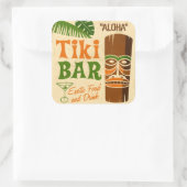 Aloha-Plakat Quadratischer Aufkleber (Tasche)