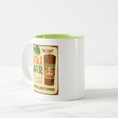 Aloha Plakat Zweifarbige Tasse (Vorderseite Links)