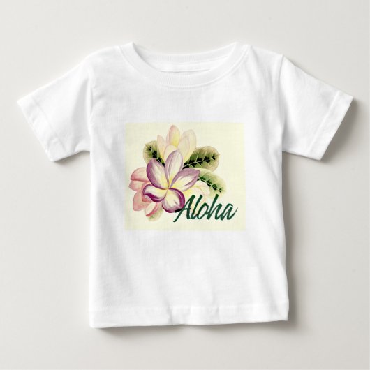Aloha Plumeria Baby T-shirt (Vorderseite)