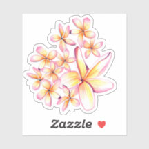Aloha Plumeria bllossoms Hawaiiansticker
