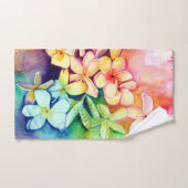 Aloha Plumeria Blüten Badhandtuch Set (Handtuch)