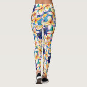 Aloha Plumeria Blüten Yoga Pants Leggings (Rückseite)