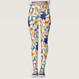Aloha Plumeria Blüten Yoga Pants Leggings