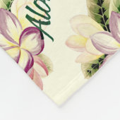 Aloha Plumeria Fleecedecke (Ecke)