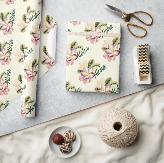Aloha Plumeria Geschenkpapier (Kunsthandwerk)