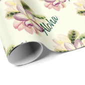 Aloha Plumeria Geschenkpapier (Rolleneckpunkt)