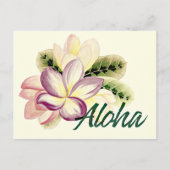 Aloha Plumeria Postkarte (Vorderseite)