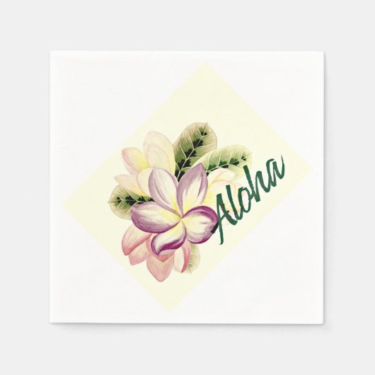 Aloha Plumeria Serviette (Vorderseite)