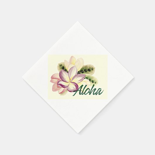 Aloha Plumeria Serviette (Ecke)