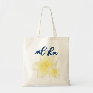Aloha Plumeria-Tasche (Rückseite blank) Tragetasche
