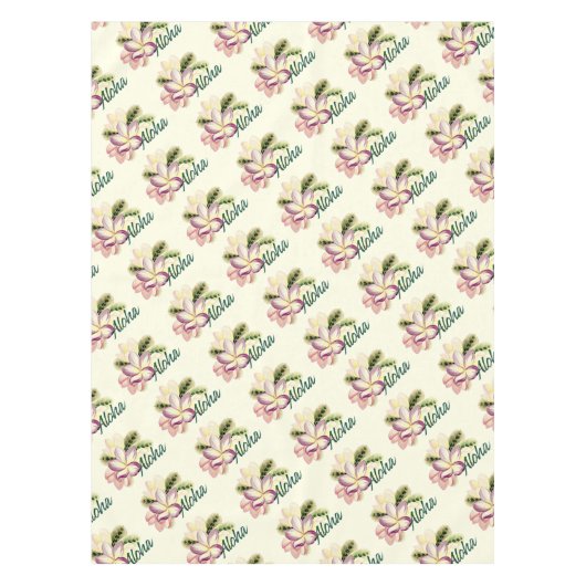 Aloha Plumeria Tischdecke (Vorderseite)