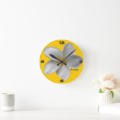 Aloha Plumeria Wall Clock Runde Wanduhr (Zuhause)
