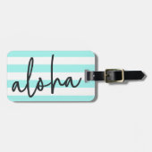 Aloha | Pool Blau Personalisiert Gepäckanhänger (Vorderseite horizontal)