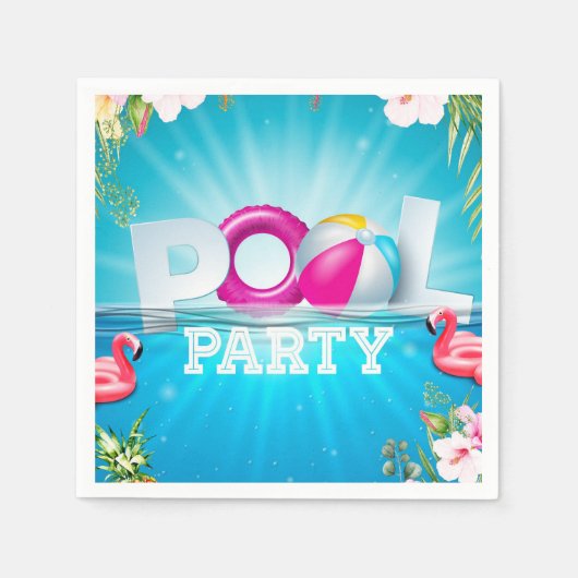 Aloha Pool Party Serviette (Vorderseite)